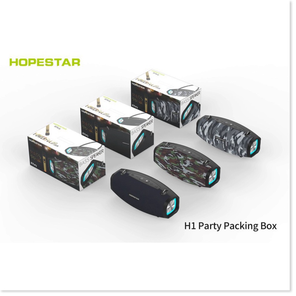 Loa bluetooth Karaoke cao cấp Hopestar H1 40W, Bass cực khủng, Pin 6000mAH + Kèm 1 micro không dây