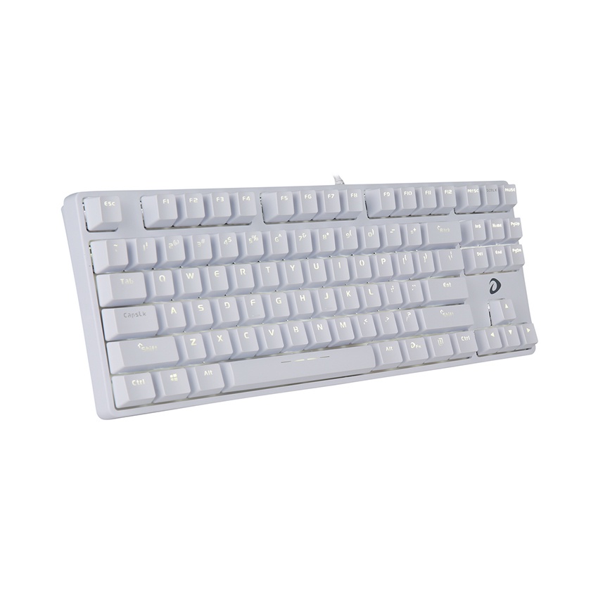 Bàn phím cơ Dareu EK87 White (USB/Led xanh) - Nâng cấp Keycap ABS DoubleShot siêu bền