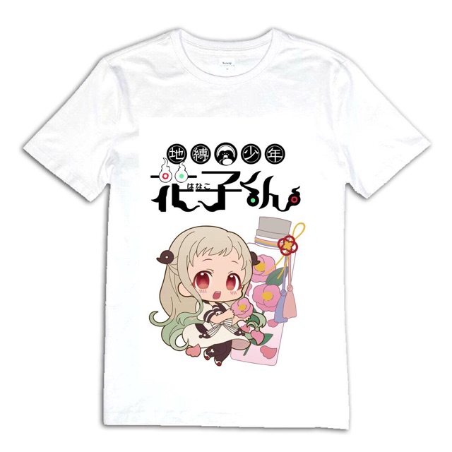 Áo anime jibaku shounen hanako-kun 8 mẫu chibi in trực tiếp vào vải