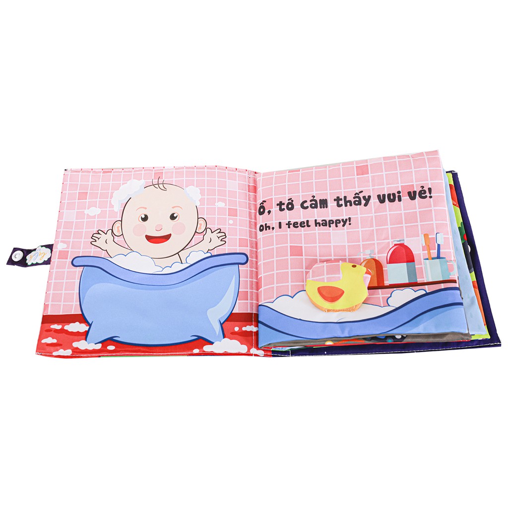 Sách vải kích thích đa giác quan: My very first book/ Cuốn sách đầu tiên của bé - 7 chủ đề