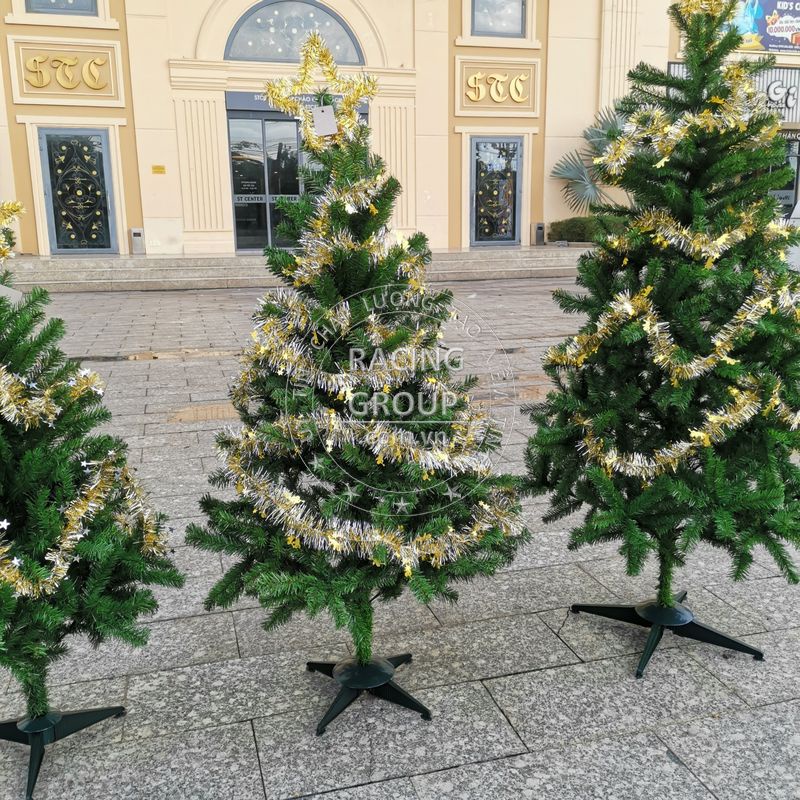 Cây thông noel mini để bàn 1m2 trang trí giáng sinh cho phòng ngủ, phòng khách tặng kèm ngôi sao đỉnh và dây kim tuyến