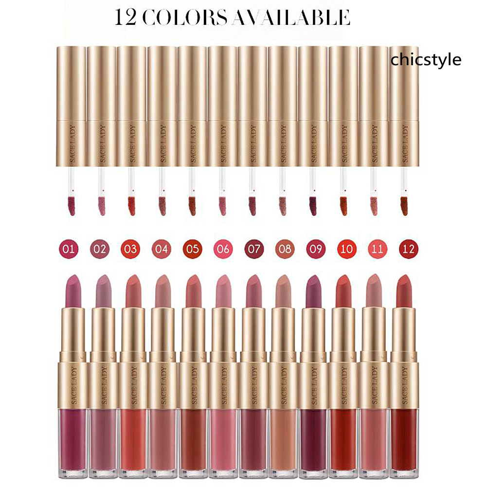 (Hàng Mới Về) Son Kem Sace Lady 2 Trong 1 Tông Lì Dưỡng Ẩm Trang Điểm Lâu Trôi | BigBuy360 - bigbuy360.vn