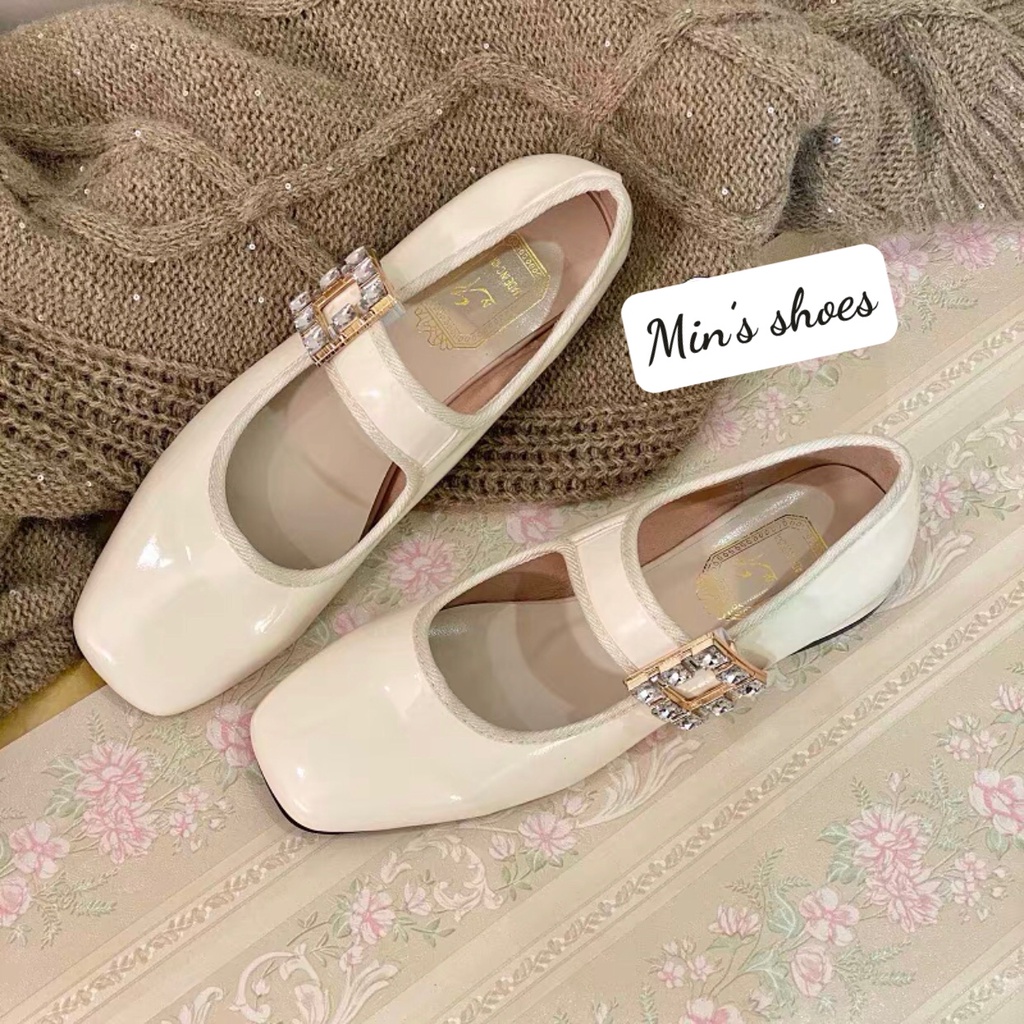 Min's Shoes - Giày Gót Vuông Da Mềm Cao Cấp V234