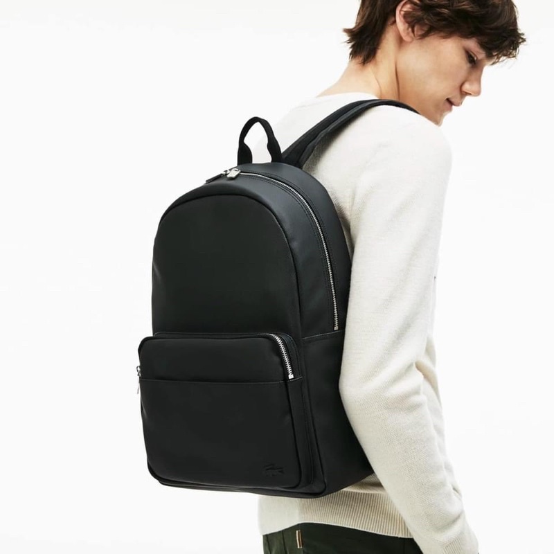 TNS - Balo form vuông hottrend có ngăn laptop Lacoz Backpack-chất chống thấm cao cấp-màu đen classic