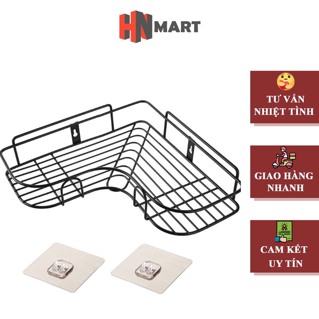 Kệ treo tường có miếng dán tường góc nhà tắm phun sơn tĩnh điện