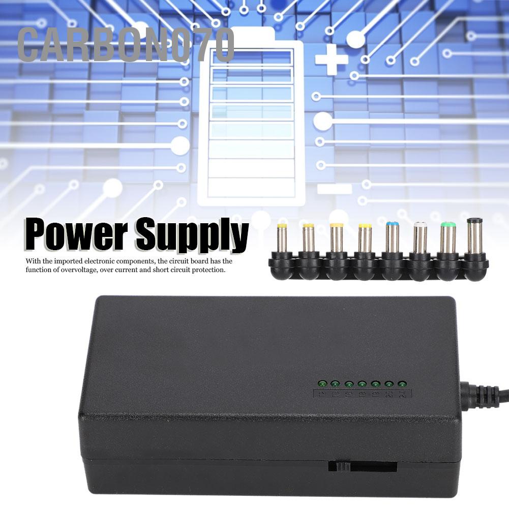 Carbon070 96W DC 12V~24V Output Universal Laptop 8-pin Power Supply Adapter 100-240V