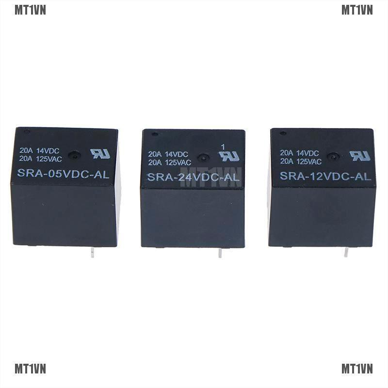 Rơ le 4 chân SRA-05VDC-AL SRA-12VDC-AL SRA-24VDC-AL 5V 12V 24V 20A T74