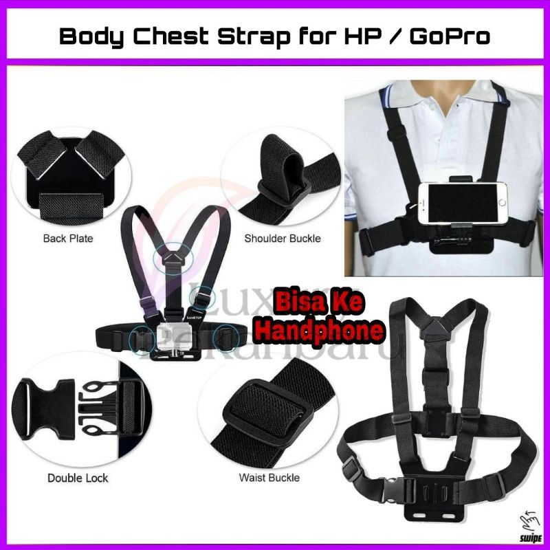 Dây đeo ngực giữ máy ảnh Gopro Xiaomi Yi Brica DJI OSMO J-Hook Action | BigBuy360 - bigbuy360.vn