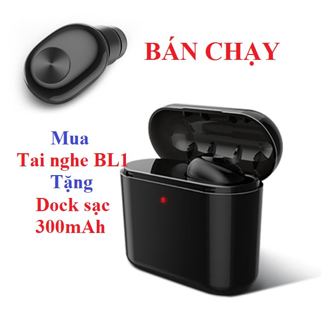 Tai Nghe Bluetooth Cao Cấp BL1 Tặng Kèm Dock Sạc 300mAh