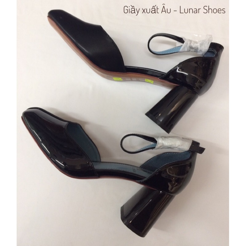 THANH LÝ G123b Giầy khoét eo màu đen ADWEINA