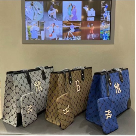 Túi Tote MLB Monogram Jacquard Shopper Bag New York Yankees