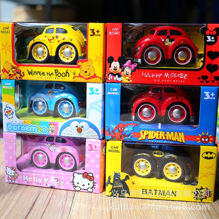 Xe hoạt hình có nhạc bằng kim loại cho bé