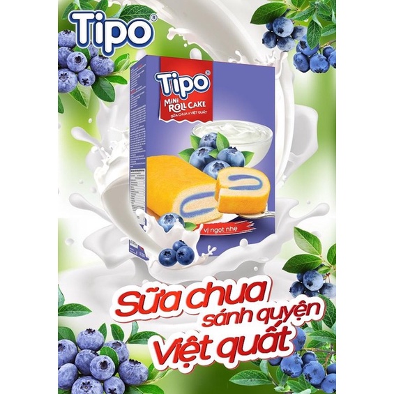 BÁNH BÔNG LAN TIPO CUỘN KEM SỮA CHUA VIỆT QUẤT 268G