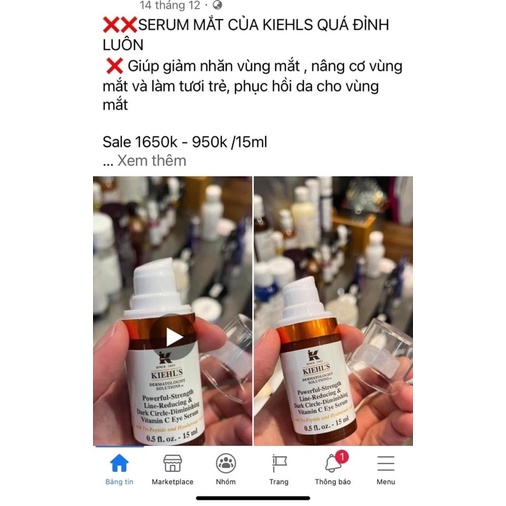 Serum mắt Kiehl’s Vitamin C Eye