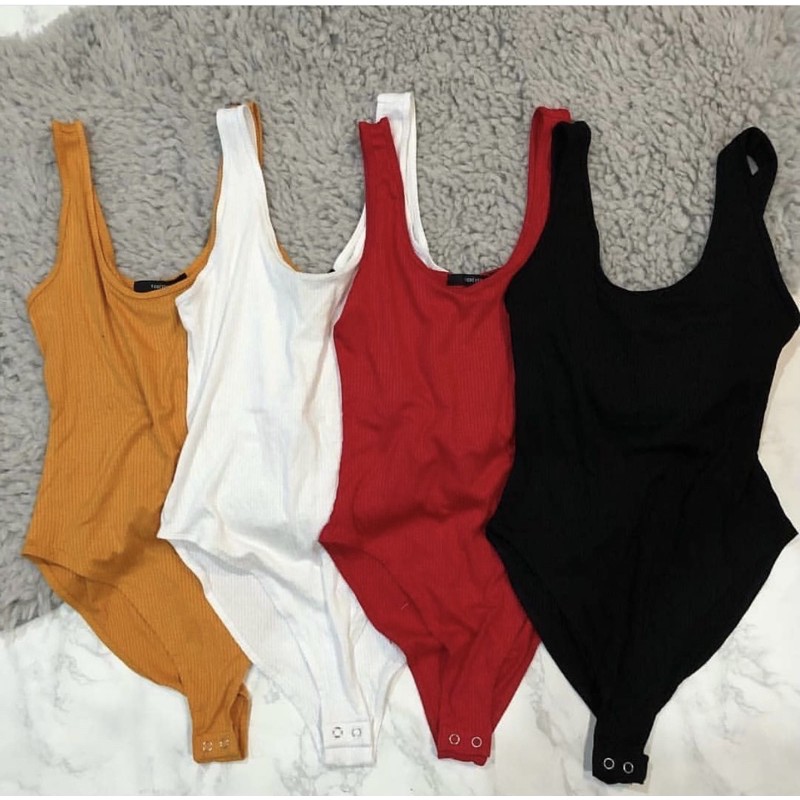 Bộ Bodysuit F21 VNXK ( nhiều màu ) gân tăm dày dặn - form tôn dáng