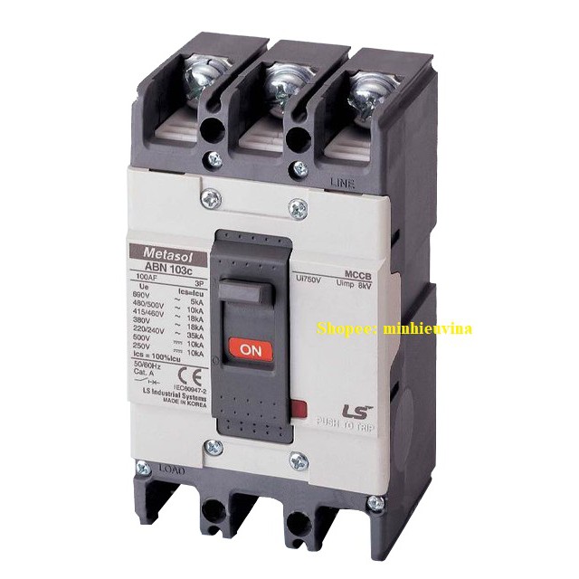 Aptomat LS (MCCB) ABN103c 3P 15,20,30,40,50,60,75,100A