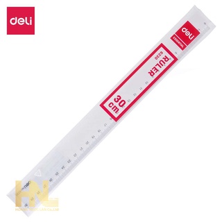 Thước kẻ nhựa Deli 20cm, 30cm (6220, 6230) an toàn cho cả trẻ em - Hàng chính hãng