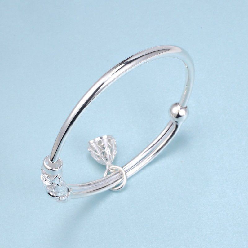 925 bảng Anh bạc vòng tay tinh tế hoa sen trang sức thời trang nữ