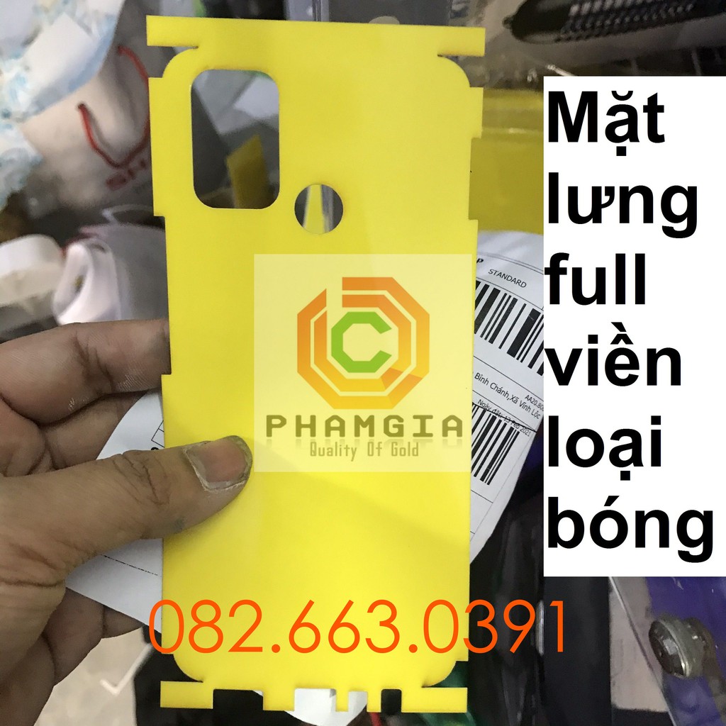 Dán PPF Realme 7i bóng, nhám- màn hình, mặt lưng, mặt lưng full viền