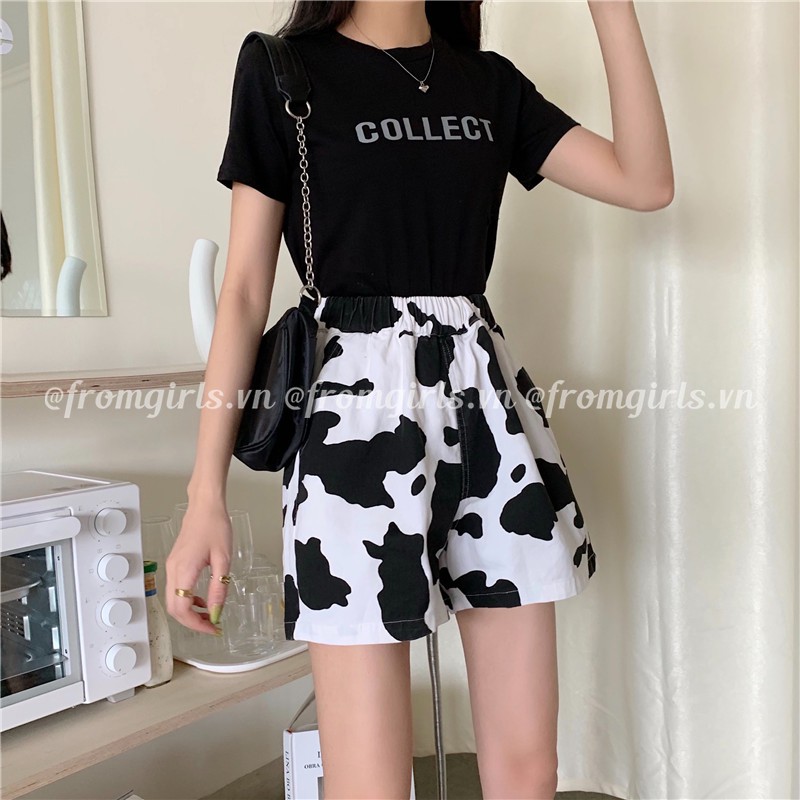 Quần short bò sữa, quần đùi cạp chun rút dây có túi ulzzang Hàn Quốc - QS01 | BigBuy360 - bigbuy360.vn