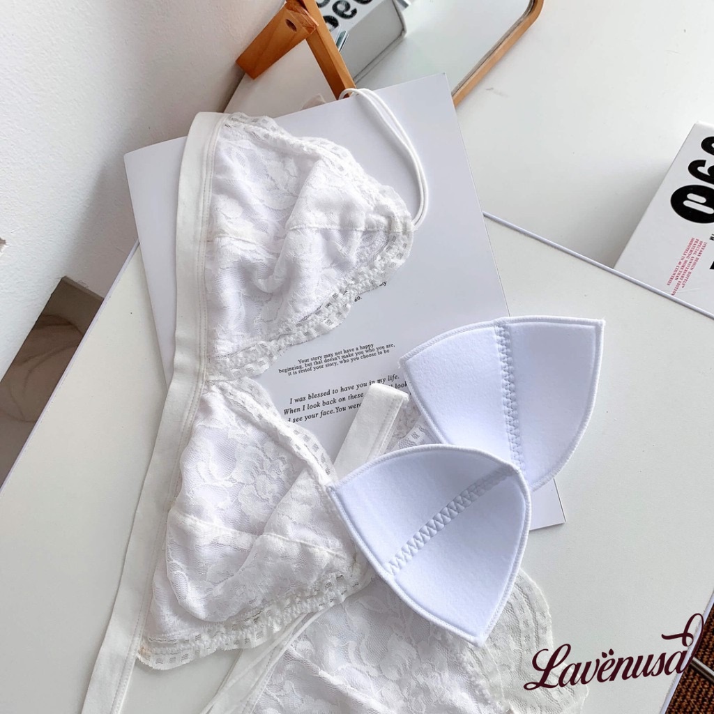 Áo lót ren 2 dây đệm mỏng mềm mịn nhẹ nhàng quyến rũ gợi cảm LAVENUSA AL25