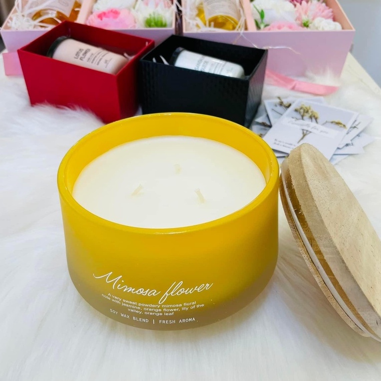 [7 mùi - 3 bấc] Nến thơm phòng cao cấp MANOR CANDLE, bộ sưu tập hoa cỏ size lớn