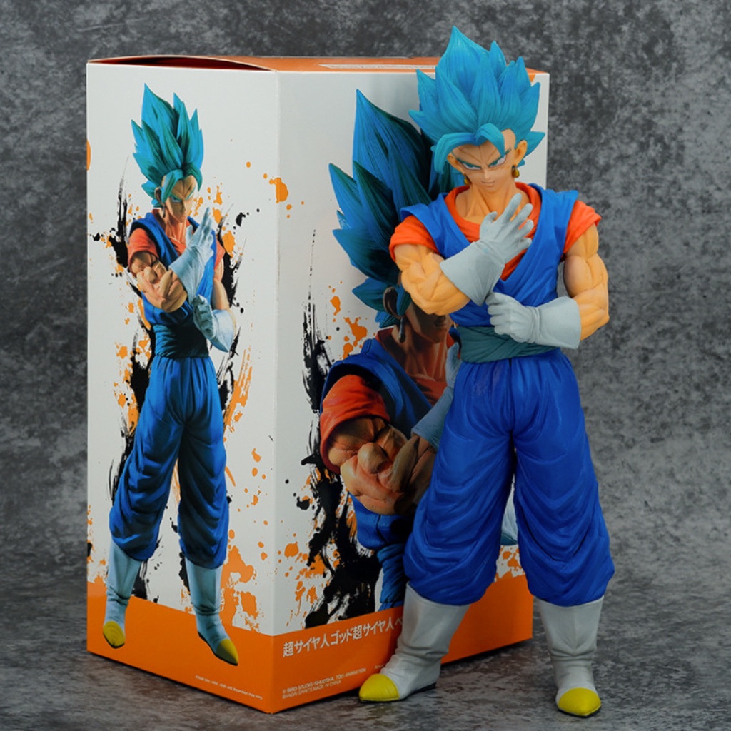 Mô Hình Vegito 33cm Dragon Ball 3 màu tóc xanh/vàng/đen dạng đứng, Figure Dragon Ball Goku với Vegeta hợp thể Vegito đẹp