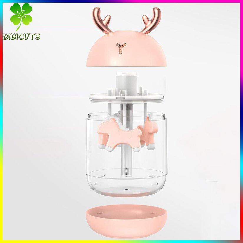 [Fast delivery]USB Night Light Humidifier Dream Trojan Antlers Home Bedroom Office Humidifier