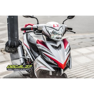 Tem Xe Exciter 135 Slider đỏ bạc