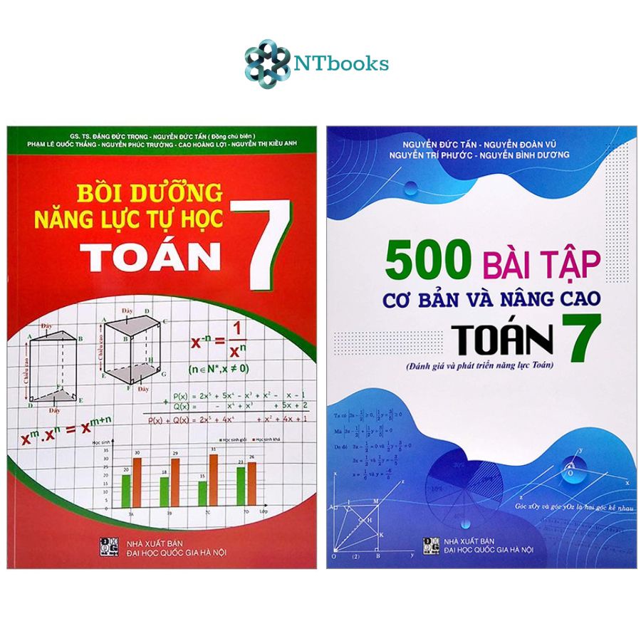 Sách Bồi Dưỡng Năng Lực Tự Học Toán Lớp 7 + 500 Bài Toán Cơ Bản Và Nâng Cao Lớp 7