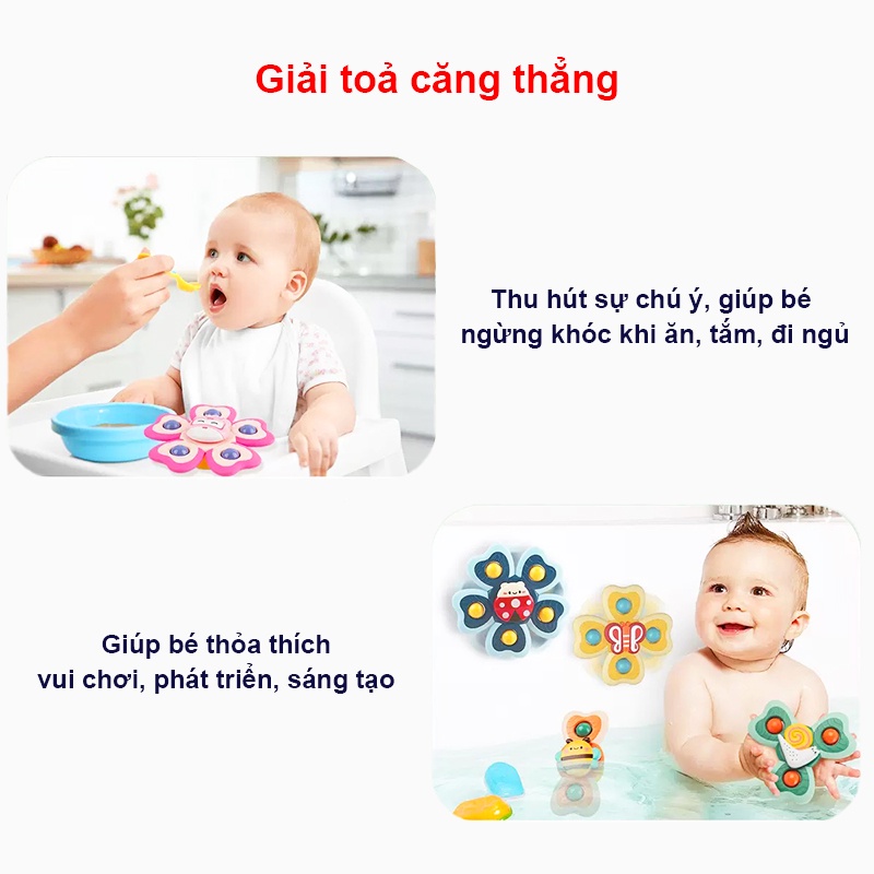 Đồ chơi con quay họa tiết động vật vui nhộn Baby-S, Con quay cho bé nhiều màu sắc đáng yêu – SDC064