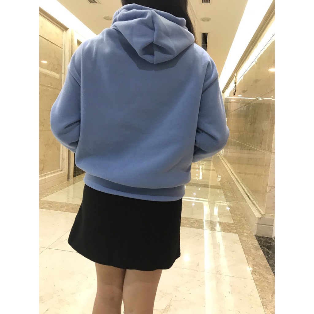 [Mã WARUN27 giảm 12k đơn 99k] Áo hoodie nỉ nữ đen, bông dày dáng rộng champion Frien | BigBuy360 - bigbuy360.vn
