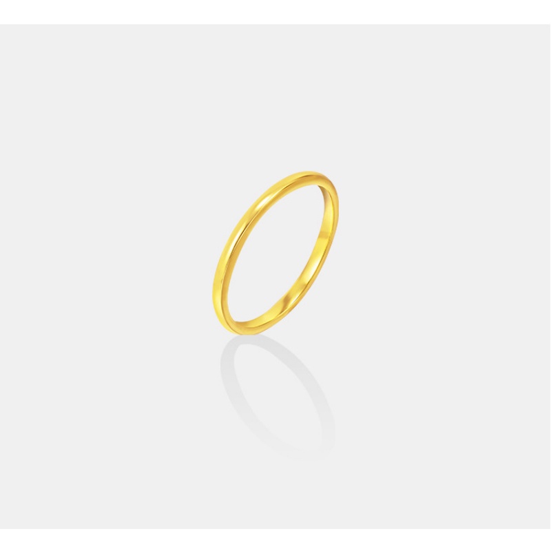 Nhẫn mạ vàng 24k thiết kế đơn giản thời trang 2021