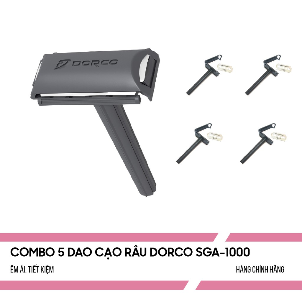 [Sản phẩm mới] Bộ 5 dao cạo râu Dorco SGA1000 - Chất lượng Hàn Quốc