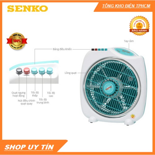 FREE SHIP  Quạt hộp bàn đảo Senko BD8860 tên mới BD1010