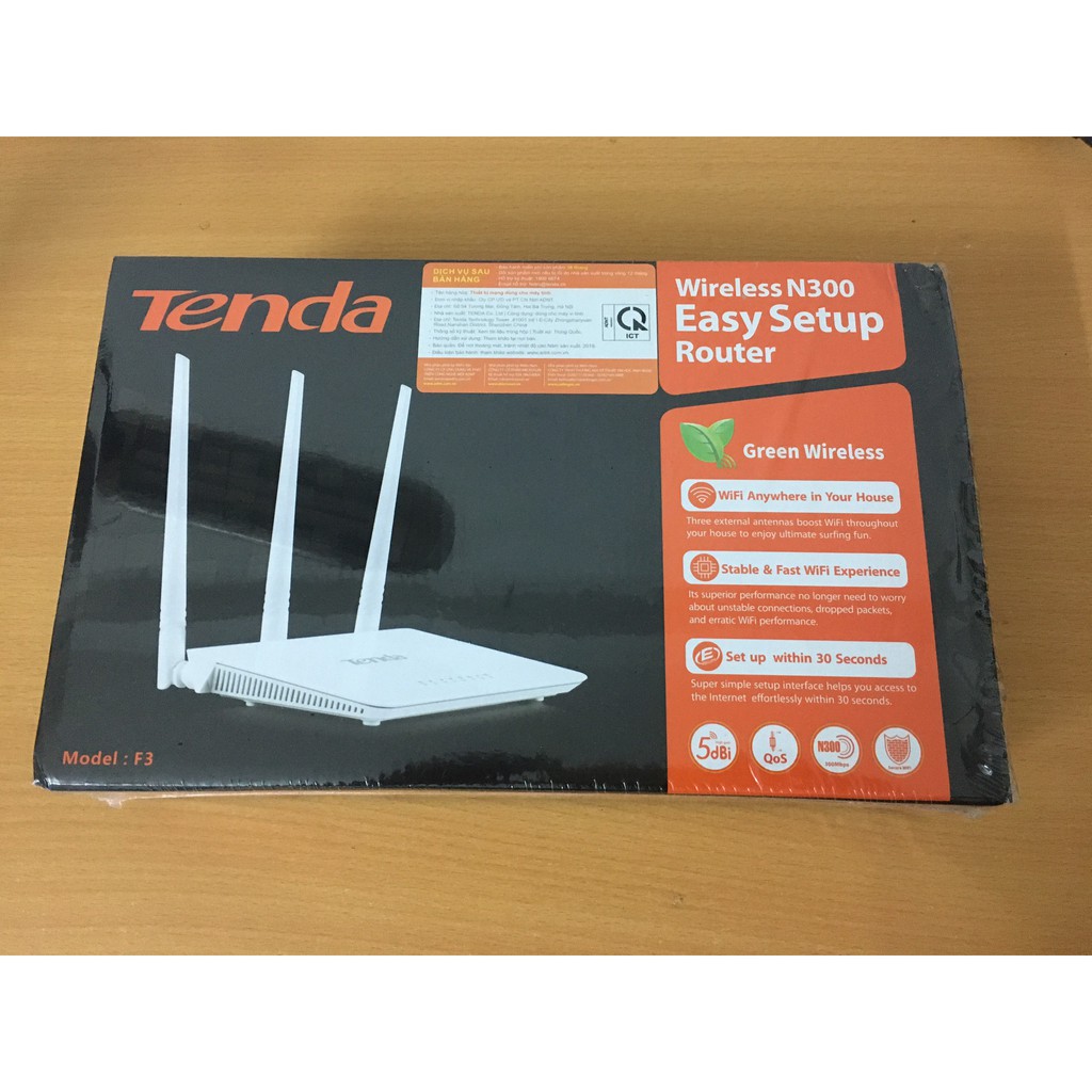 Router WIFI 3 anten tốc độ 300M TENDA F3, tenda F456 450mbps - Hàng chính hãng | BigBuy360 - bigbuy360.vn