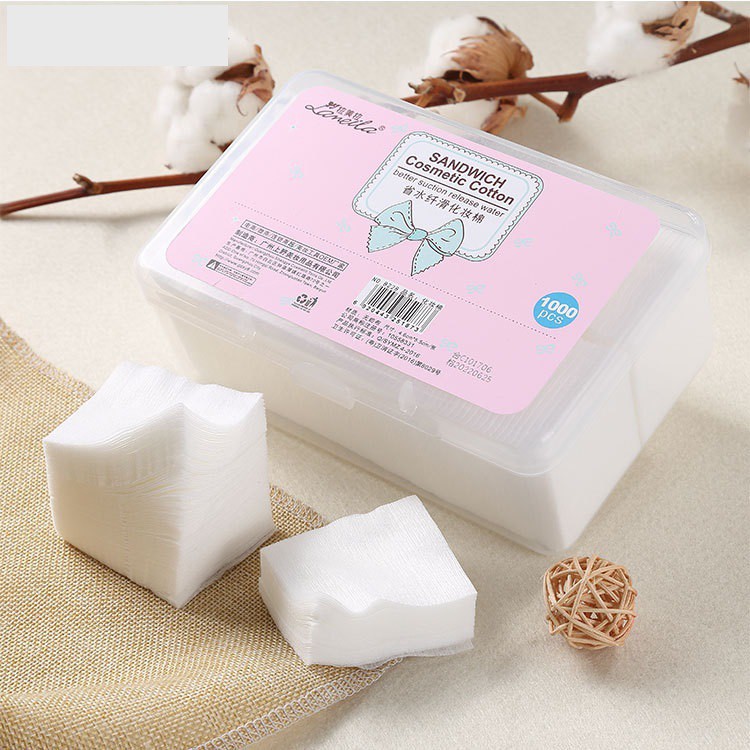Hộp 1000 miếng bông tẩy trang - BX0390