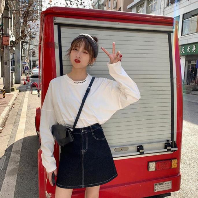 Yena Chân Váy Denim Lưng Cao Phong Cách Hàn Quốc | BigBuy360 - bigbuy360.vn