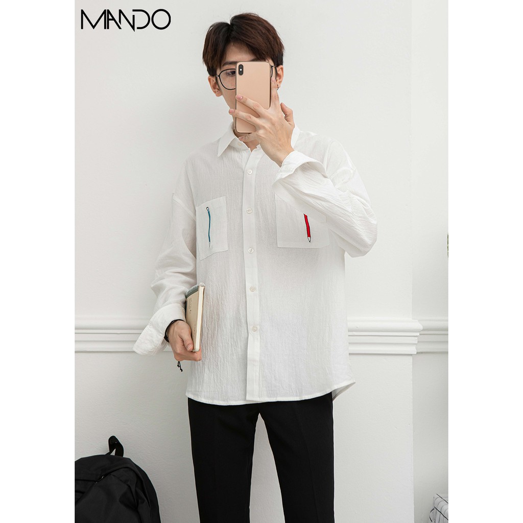 Áo Sơ Mi Nam Trắng Form Dáng Rộng Phối Cùng Quần Tây Thời Trang MAN DO SMD026 | BigBuy360 - bigbuy360.vn