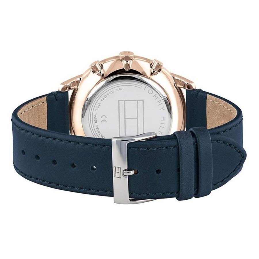 [Mã FARSBRT51 giảm 20K đơn 0 Đồng] Đồng Hồ Tommy Hilfiger Nam Dây Da Pin-Quartz 1710405 - Mặt Xanh (44mm)