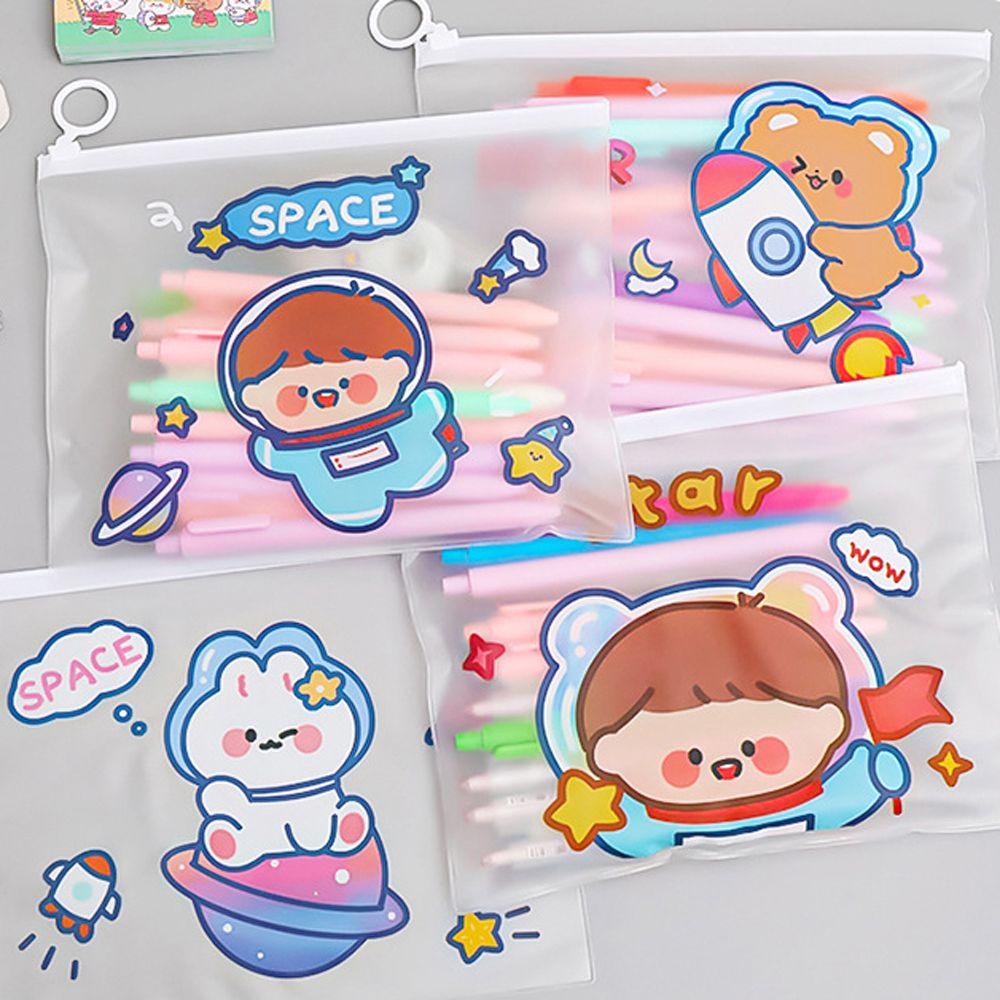 Túi Đựng Tài Liệu Trong Suốt In Hình Phi Hành Gia Dễ Thương