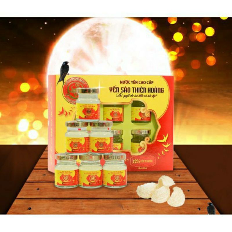 Combo 5 hộp ( 30 hũ) Yến sào Thiên Hoàng 12% cao cấp(tặng giỏ xách)