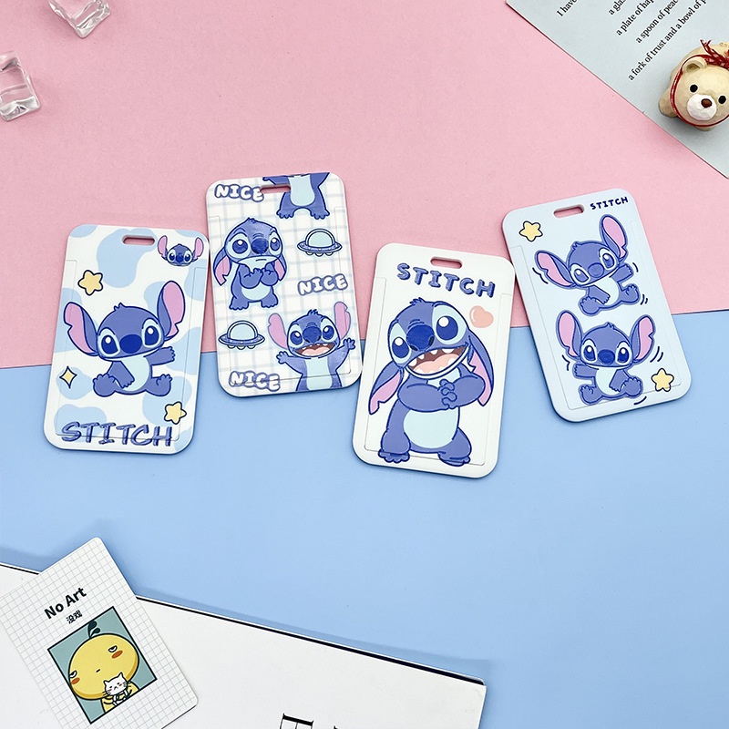 Dây Đeo Thẻ Bảng Tên Sinh Viên Học Sinh Nhân Viên Văn Phòng ID Card Móc Gắn Chìa Khóa Điện Thoại Stitch - Minh An Saigon