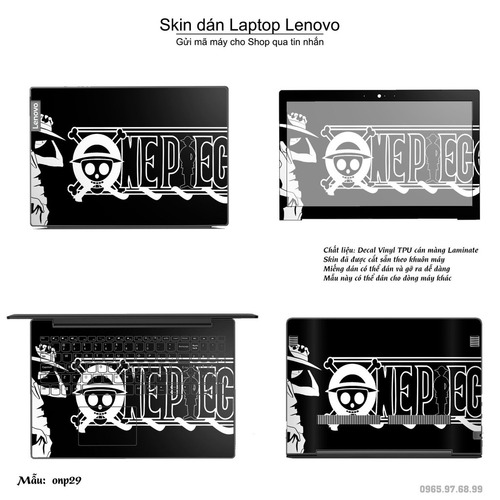 Skin dán Laptop Lenovo in hình One Piece _nhiều mẫu 22 (inbox mã máy cho Shop)