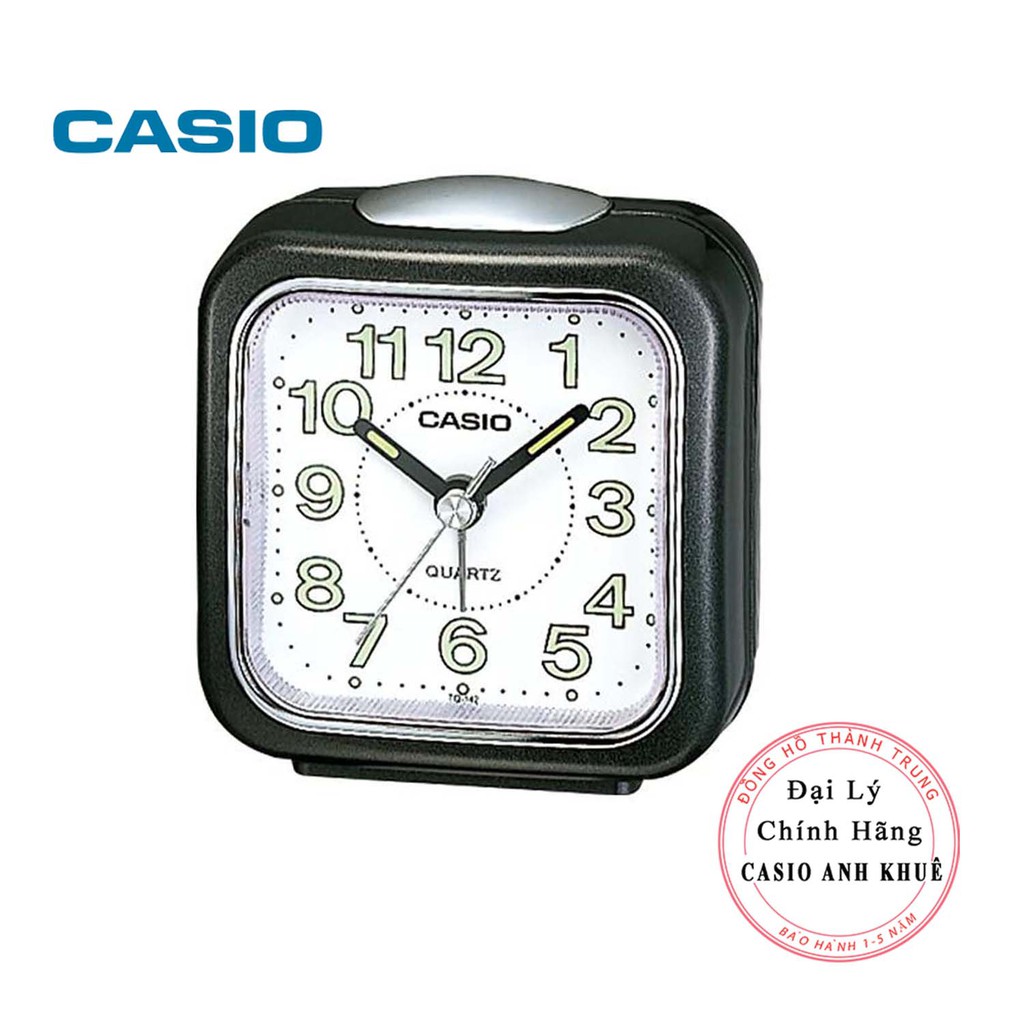 Đồng hồ để bàn Casio TQ-142-1DFcó báo thức, dạ quang ( 7.7×7.2×4.9 cm )