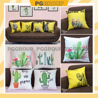 vỏ gối vuông tựa trang trí sofa 45x45cm CÂY XƯƠNG RỒNG, CACTUS