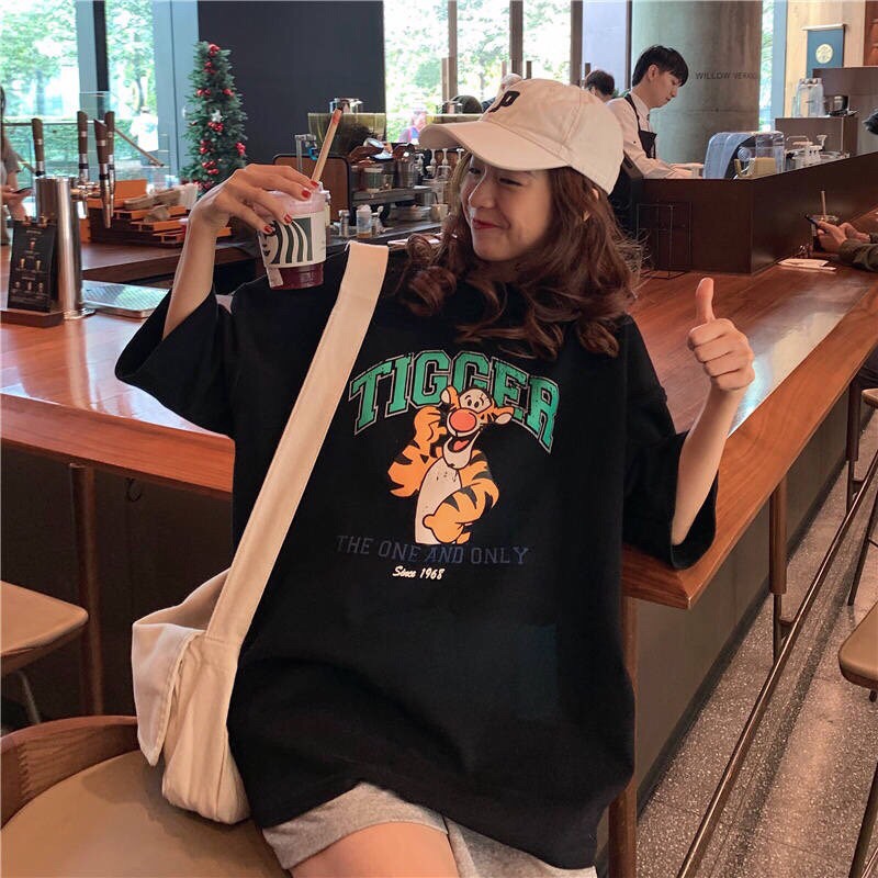 Áo thun tay lỡ FREESHIP Áo thun Tiger dáng rộng OVERSIZE hot hit [ao thun freesize]