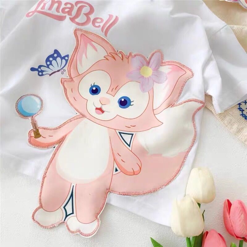 Áo Thun Cotton Tay Lỡ Thoáng Khí In Hình Thỏ/Cáo Hoạt Hình Ba Chiều Thời Trang Mùa Hè Cho Bé Gái 2022