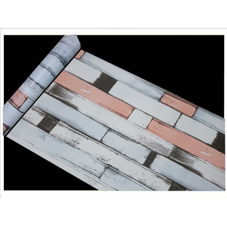 Giấy dán tường giả gạch phong cách hàn quốc (khổ rộng 0.45m)