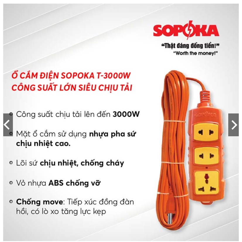 (freeship)Ỗ cắm điện, Phích Cắm , Phích Chia SOPOKA